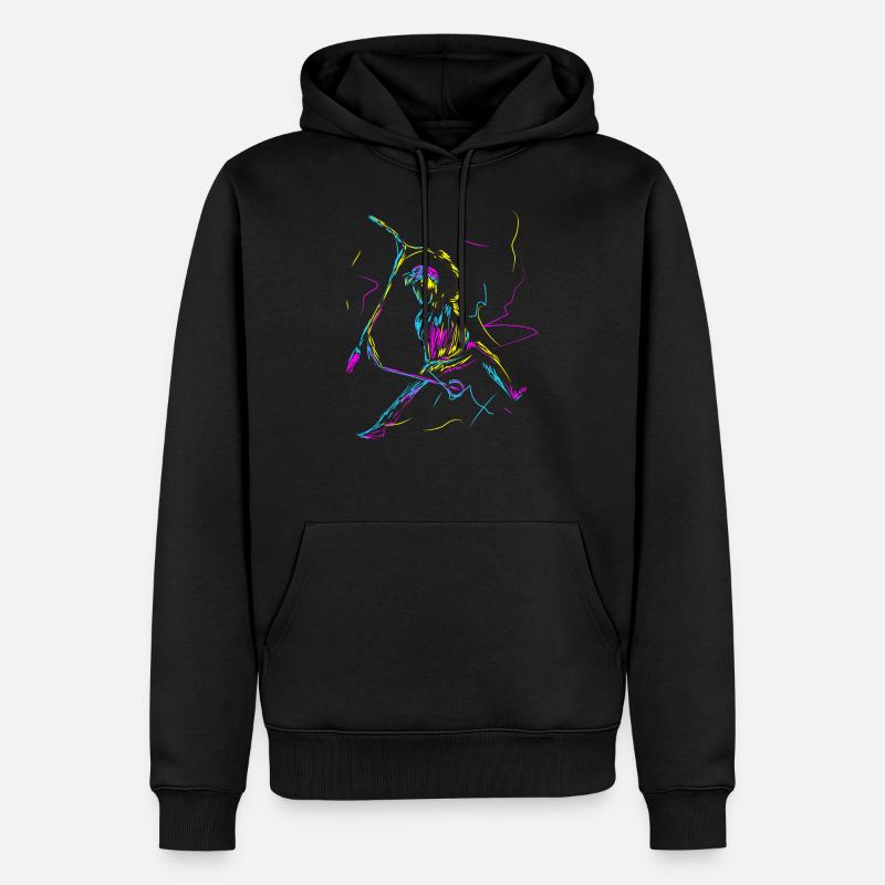 Scooter Roller Stunt Tretroller Retro - Männer Premium Bio Hoodie - Schwarz