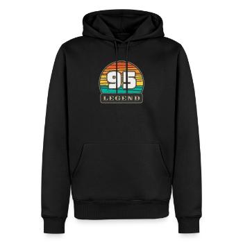 Legend 95 Vintage 1995 Birthday 26 years retro - Men’s Premium Organic Hoodie - black - Front - Nico (187cm)