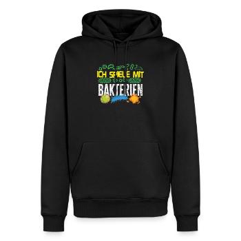 Mikrobiologe Mikrobiologie : spiele mit Bakterien - Männer Premium Bio Hoodie - Schwarz - Vorne - Nico (187cm)
