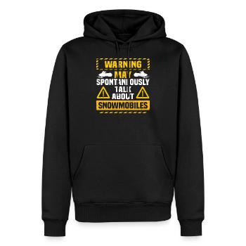 Funny Snowmobiling Snowmobile - Männer Premium Bio Hoodie - Schwarz - Vorne - Nico (187cm)