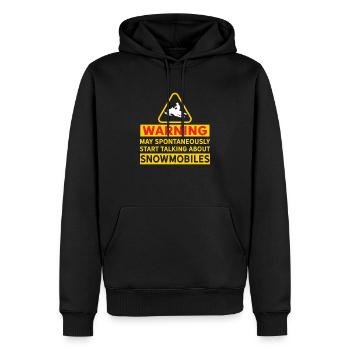 Funny Snowmobiling Snowmobile - Männer Premium Bio Hoodie - Schwarz - Vorne - Nico (187cm)