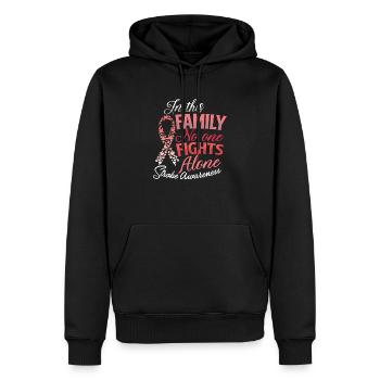 Accident vasculaire cérébral Survie d’accident vasculaire cérébral Rééducation - Sweat à capuche Premium bio Homme - noir - Devant - Nico (187cm)