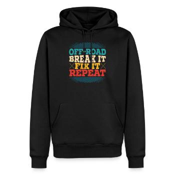 Off-Road Break It Fix It Repeat Offroading Offroad - Men’s Premium Organic Hoodie - black - Front - Nico (187cm)