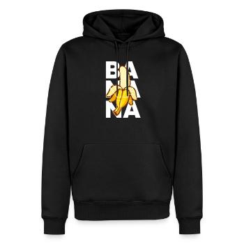 Banana Banane Obst Früchte Frucht - Männer Premium Bio Hoodie - Schwarz - Vorne - Nico (187cm)