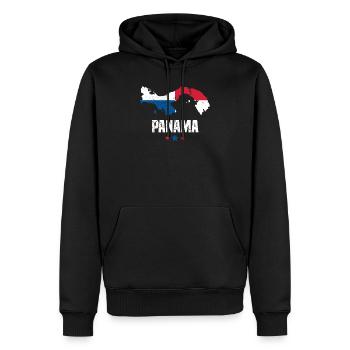 Drapeau du Panama - Sweat à capuche Premium bio Homme - noir - Devant - Nico (187cm)