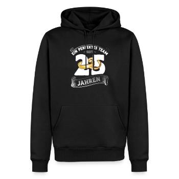 Traumpaar seit 25 Jahren Silberhochzeit Geschenk - Männer Premium Bio Hoodie - Schwarz - Vorne - Nico (187cm)