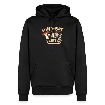 Champignons champignons champignons champignons panier champignon automne - Sweat à capuche Premium bio Homme - noir - Devant - Nico (187cm)