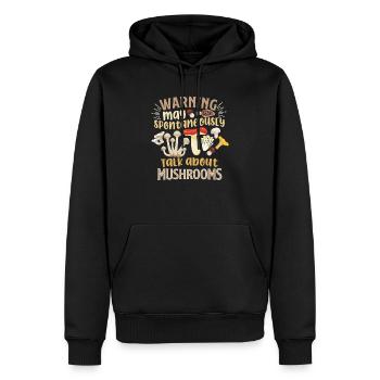 Pilzsammler Pilzfarmer Pilzkorb Pilz Herbst - Männer Premium Bio Hoodie - Schwarz - Vorne - Nico (187cm)