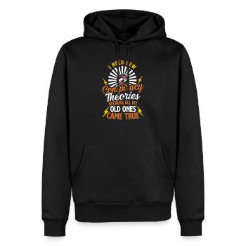 Théories du complot théoriciens du complot - Sweat à capuche Premium bio Homme - noir - Devant - Nico (187cm)