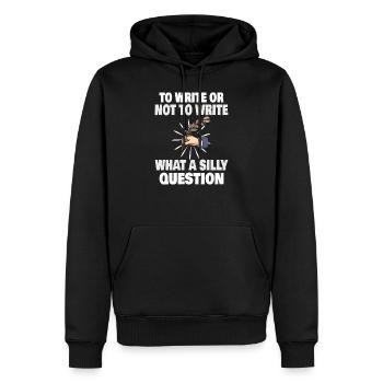 Author Writing Writer Literature Gift Idea - Men’s Premium Organic Hoodie - black - Front - Nico (187cm)