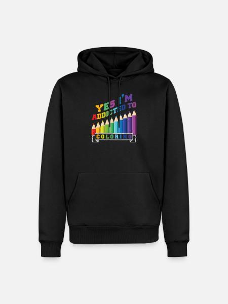 Süchtig nach Färbung - Männer Premium Bio Hoodie - Schwarz