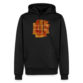 Oscar wild quote - Sweat à capuche Premium bio Homme - noir - Devant - Nico (187cm)