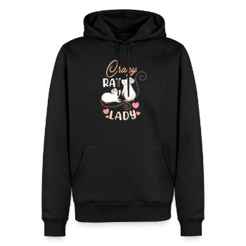 Rat Lover Rat Pet Rodent just a Mom who loves Rats - Männer Premium Bio Hoodie - Schwarz - Vorne - Nico (187cm)