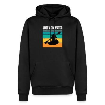 Kajak Kajakfahrer Paddelboot Geschenkidee - Männer Premium Bio Hoodie - Schwarz - Vorne - Nico (187cm)