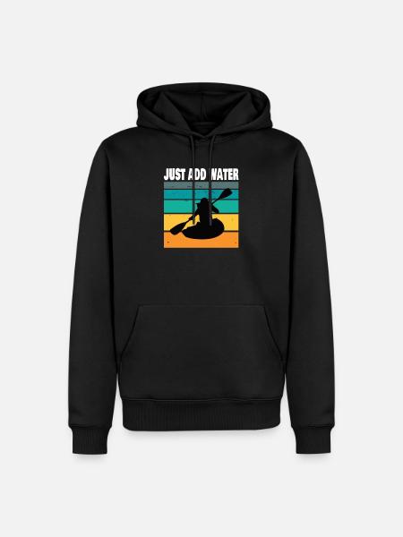 Kajak Kajakfahrer Paddelboot Geschenkidee - Männer Premium Bio Hoodie - Schwarz