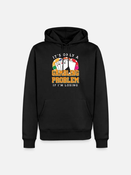 Funny Gambling Casino Gambler - Men’s Premium Organic Hoodie - black