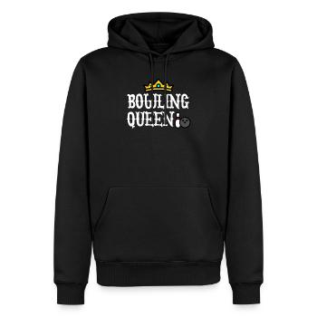 Bowling Queen Bowler - Sweat à capuche Premium bio Homme - noir - Devant - Nico (187cm)