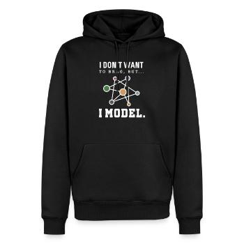 Big Data Model Funny Data Scientist Apparel - Men’s Premium Organic Hoodie - black - Front - Nico (187cm)