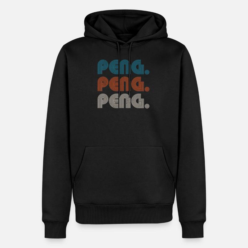 Peng Peng Peng - Männer Premium Bio Hoodie - Schwarz