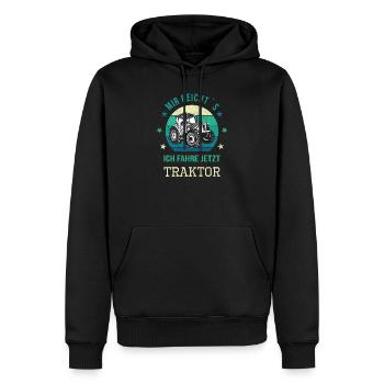 Traktor Trecker Schlepper Ackerschlepper Bauer - Männer Premium Bio Hoodie - Schwarz - Vorne - Nico (187cm)