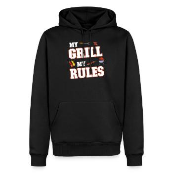My grill my rules - Grill Griller Summer Holiday - Men’s Premium Organic Hoodie - black - Front - Nico (187cm)
