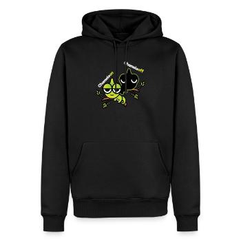 Caméléon Chameleoff Reptil lézard - Sweat à capuche Premium bio Homme - noir - Devant - Nico (187cm)