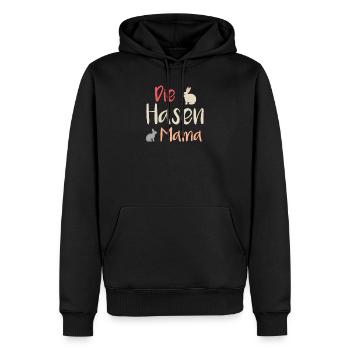Die Hasen Mama Hase Kaninchen Mutter Haustier - Männer Premium Bio Hoodie - Schwarz - Vorne - Nico (187cm)