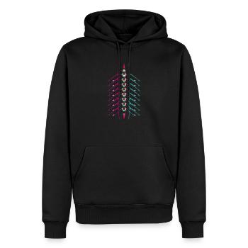 Rowing Boat Rowing Rowing Rowing - Men’s Premium Organic Hoodie - black - Front - Nico (187cm)