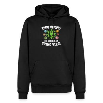 Microbiologiste Microbiologie Laboratoire Biologie Cadeau - Sweat à capuche Premium bio Homme - noir - Devant - Nico (187cm)