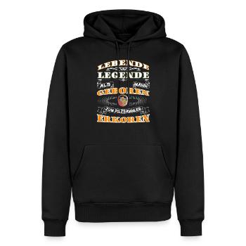 Pilzsammler Legende - Pilze sammeln Pilz - Männer Premium Bio Hoodie - Schwarz - Vorne - Nico (187cm)