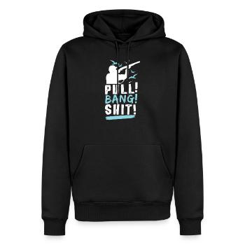 Clay Pigeon Shooting Skeet Shooting Shooting - Men’s Premium Organic Hoodie - black - Front - Nico (187cm)