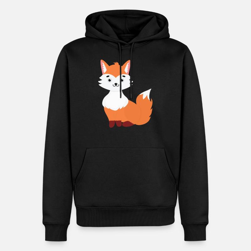 Renard - Sweat à capuche Premium bio Homme - noir