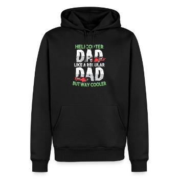 Hubschrauberpilot Luftfahrt Helicopter Dad - Männer Premium Bio Hoodie - Schwarz - Vorne - Nico (187cm)