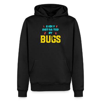 Vêtements pour insectes collecteurs d’insectes - Sweat à capuche Premium bio Homme - noir - Devant - Nico (187cm)