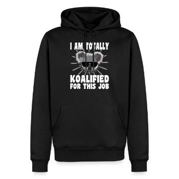I am totally koalified for this job Koala pun - Men’s Premium Organic Hoodie - black - Front - Nico (187cm)