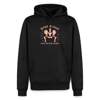 Hip Replacement Hip Surgery Post-OP Gift idea - Men’s Premium Organic Hoodie - black - Front - Nico (187cm)