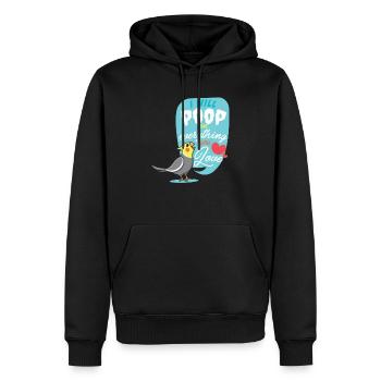 I Will Poop on everything you love Cockatiel Gift - Men’s Premium Organic Hoodie - black - Front - Nico (187cm)