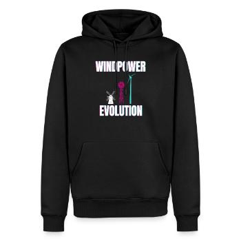 Windpower Evolution Windkraft Wind - Männer Premium Bio Hoodie - Schwarz - Vorne - Nico (187cm)