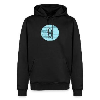 Hirondelles Martinets Solhouette Oiseaux - Sweat à capuche Premium bio Homme - noir - Devant - Nico (187cm)