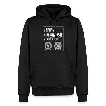 DJ Music Producer Audio Engineer Studio Mixing - Männer Premium Bio Hoodie - Schwarz - Vorne - Nico (187cm)