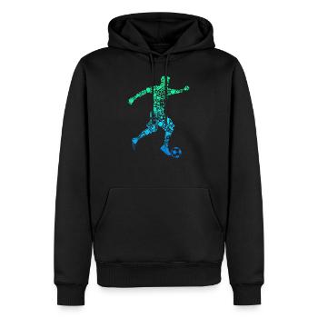 Footballeur Garçons Enfants - Sweat à capuche Premium bio Homme - noir - Devant - Nico (187cm)