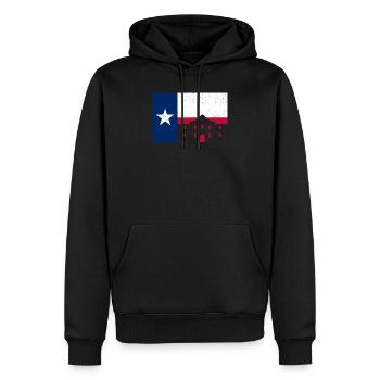 Alamo San Antonio Texas Flagge Bekleidung - Männer Premium Bio Hoodie - Schwarz - Vorne - Nico (187cm)