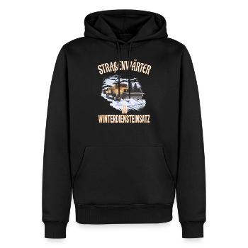 Road attendant In winter service truck - Men’s Premium Organic Hoodie - black - Front - Nico (187cm)