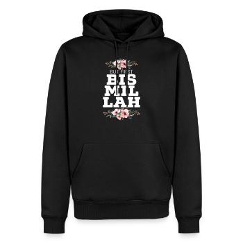 Aber zuerst Bismillah Allah Stolzer muslimischer Islam Koran - Männer Premium Bio Hoodie - Schwarz - Vorne - Nico (187cm)