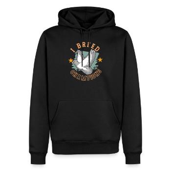 Pigeon Pigeon Racing Pigeon Racing Pigeon Racing Pigeon Keeper - Men’s Premium Organic Hoodie - black - Front - Nico (187cm)