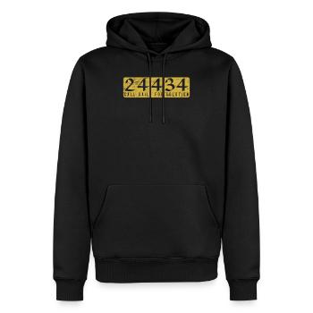 Appel quotidien à la solution Islam musulman Mosquée du Coran - Sweat à capuche Premium bio Homme - noir - Devant - Nico (187cm)