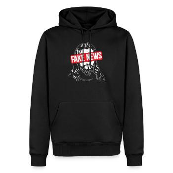 Fake News Religionsfeindlicher Agnostiker Atheist - Männer Premium Bio Hoodie - Schwarz - Vorne - Nico (187cm)