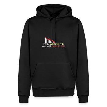 If you want to win, you have to fall - Men’s Premium Organic Hoodie - black - Front - Nico (187cm)