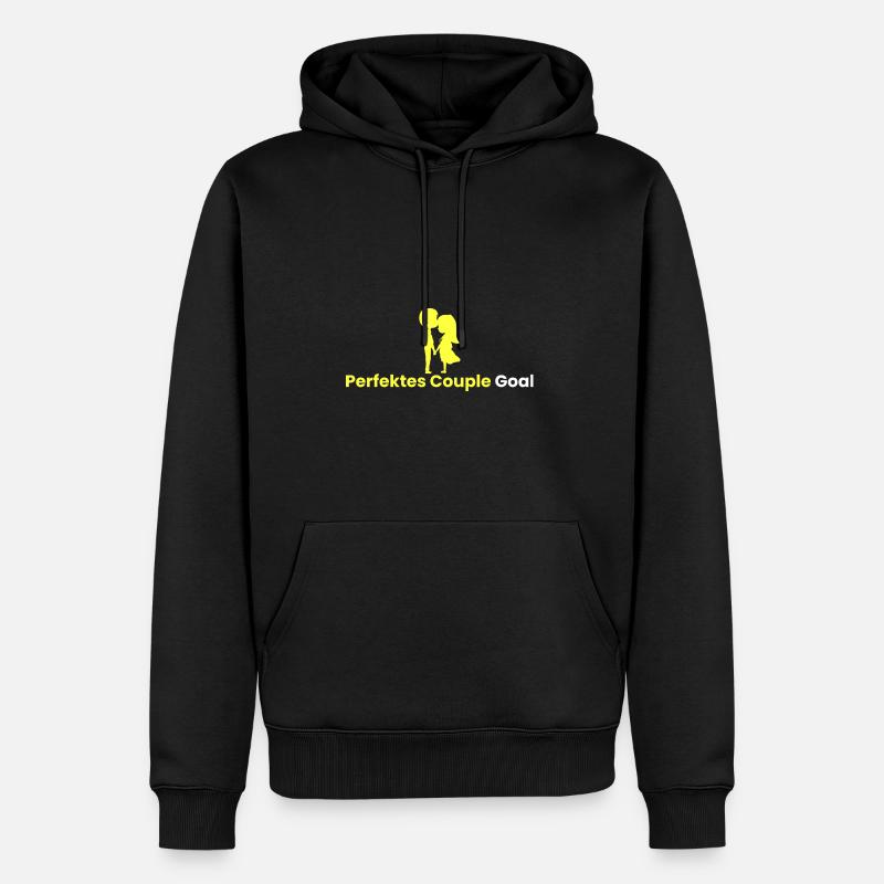 Objectif de couple parfait - Sweat à capuche Premium bio Homme - noir