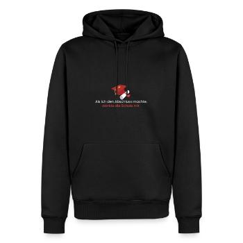 Als ich den Abschluss machte - Männer Premium Bio Hoodie - Schwarz - Vorne - Nico (187cm)